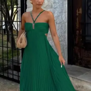 Pleated Maxi Dress