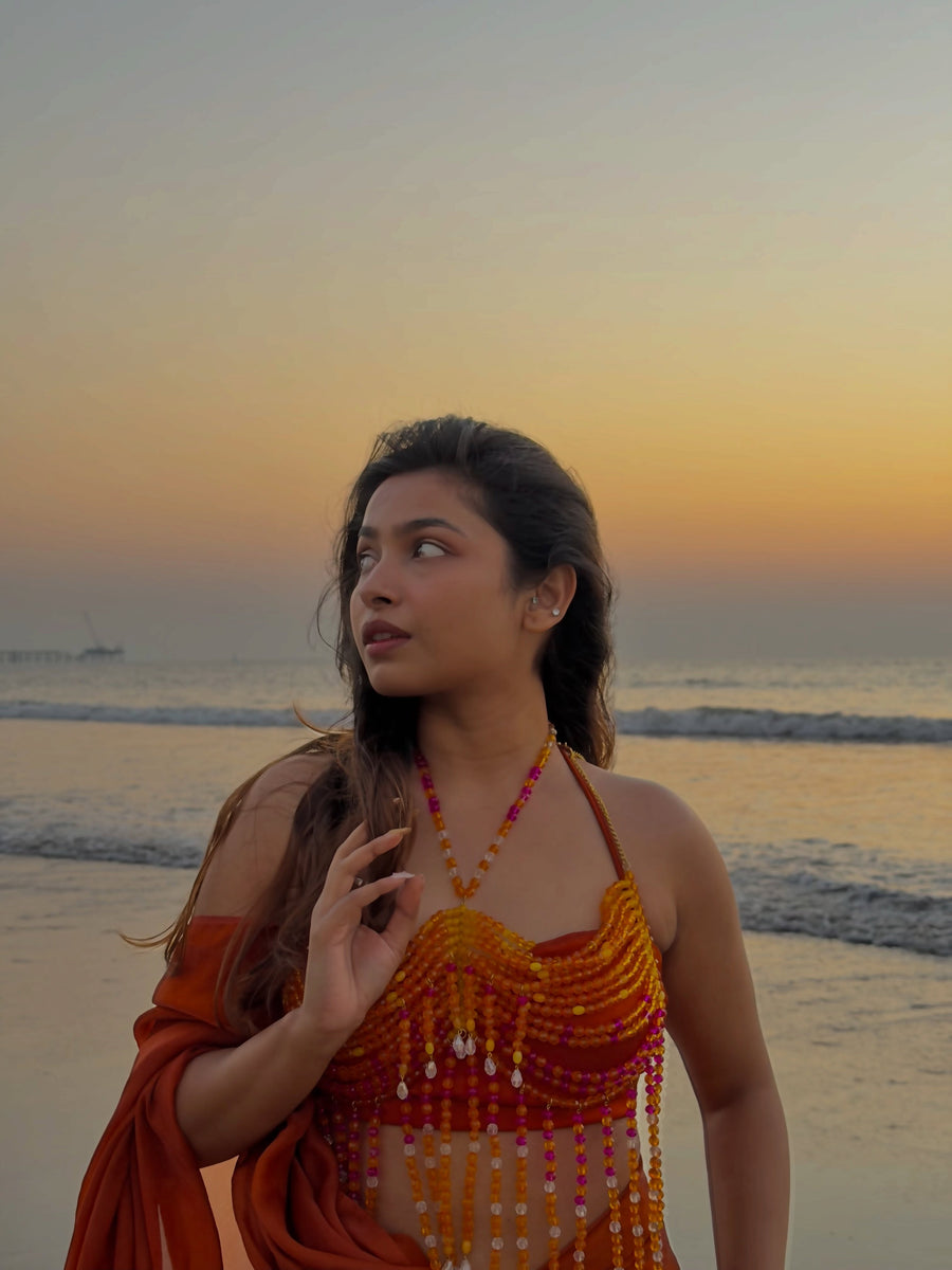 Orange Mermaid Top