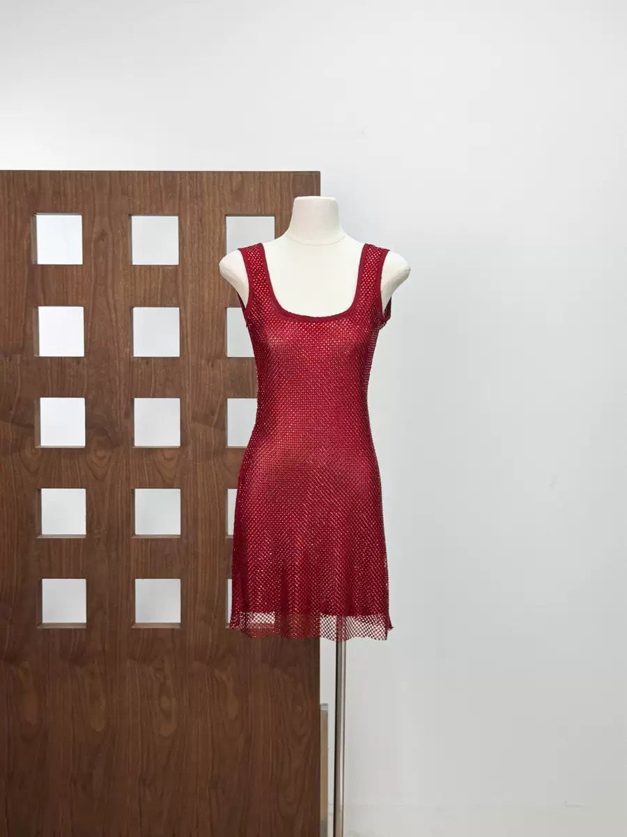 Rhinestone evening dress