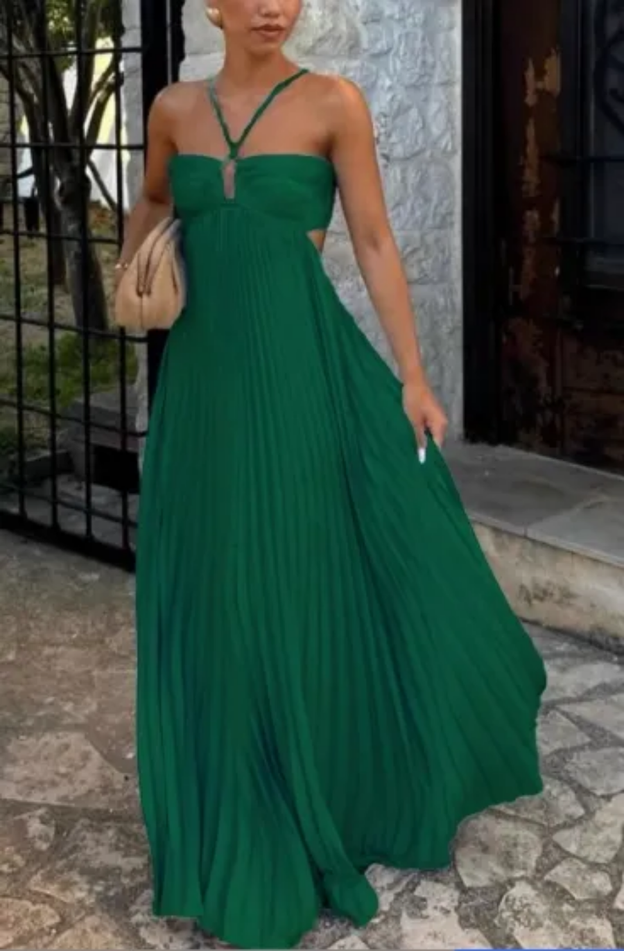 Pleated Maxi Dress