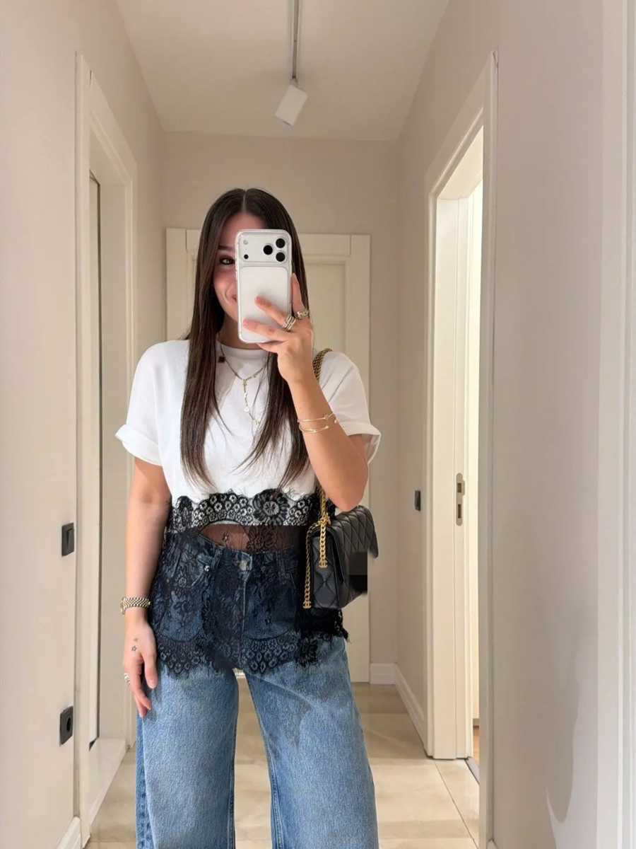 White Lace Tshirt