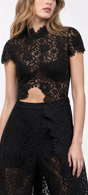 Black Lace Coord Set