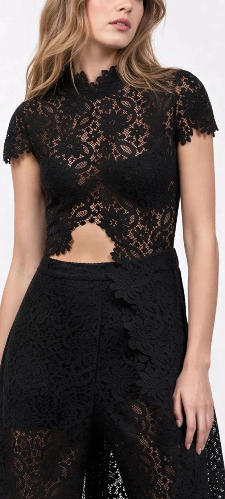Black Lace Coord Set