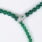 Green Beads Snake Pendent