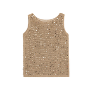 Khaki Sequin tank top