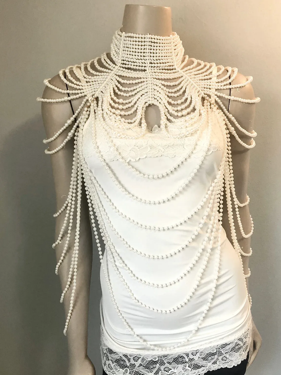 Pearl shawl Body Chain