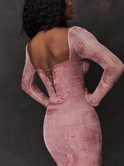 Pink full sleeves Dress