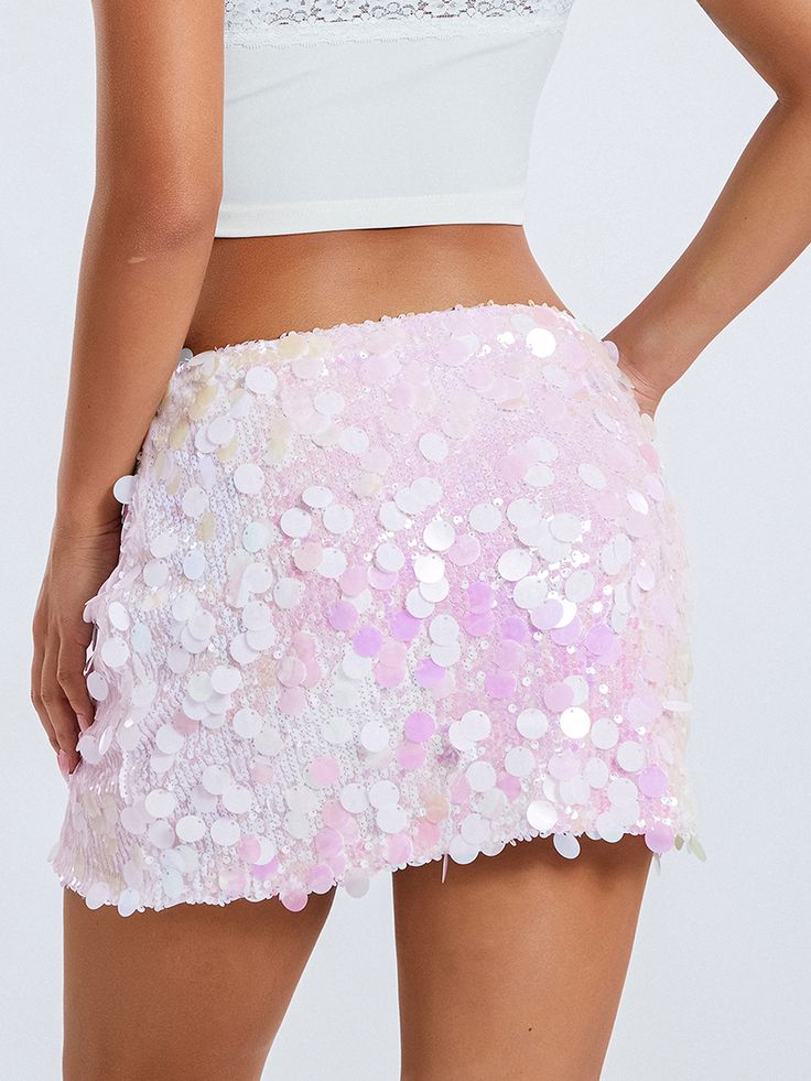 Pink Sequin Skirt
