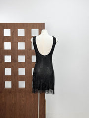 Rhinestone Black Diamond Dress