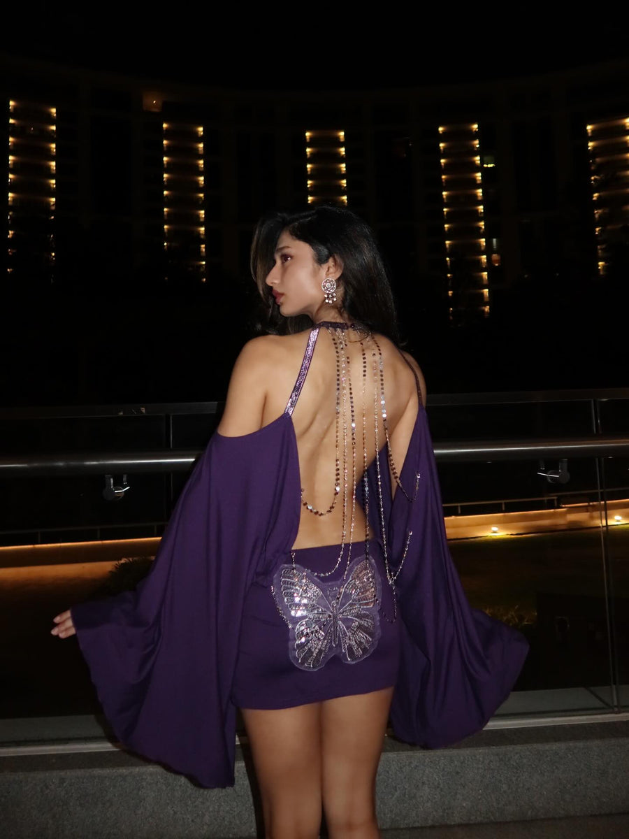 Butterfly Chain Backless Dress