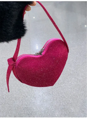 Rhinestone Heart Bag