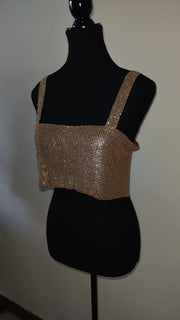 Rhinestone Shimmer Crop Top