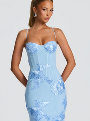 Flower Print Long Dress