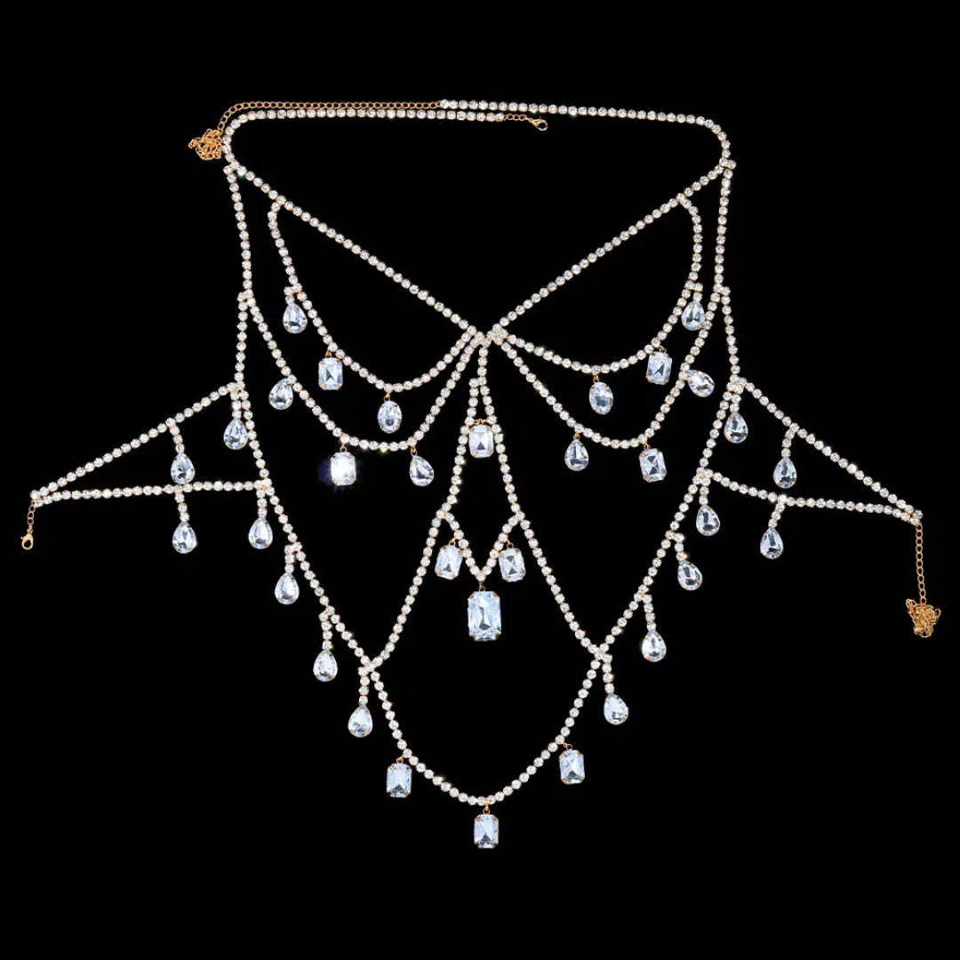 Rhinestone Pendant Body chain Accessory