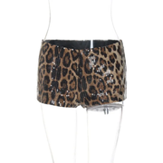Leapord print mini short