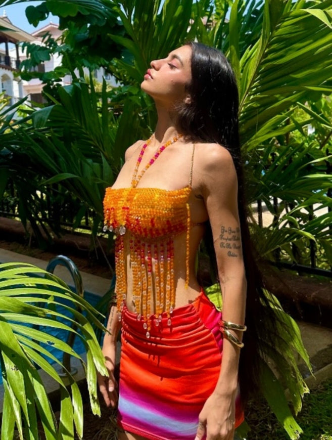 Orange Mermaid Top