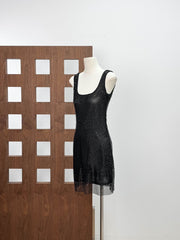 Rhinestone Black Diamond Dress