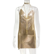 Gold Rhinestone Dress