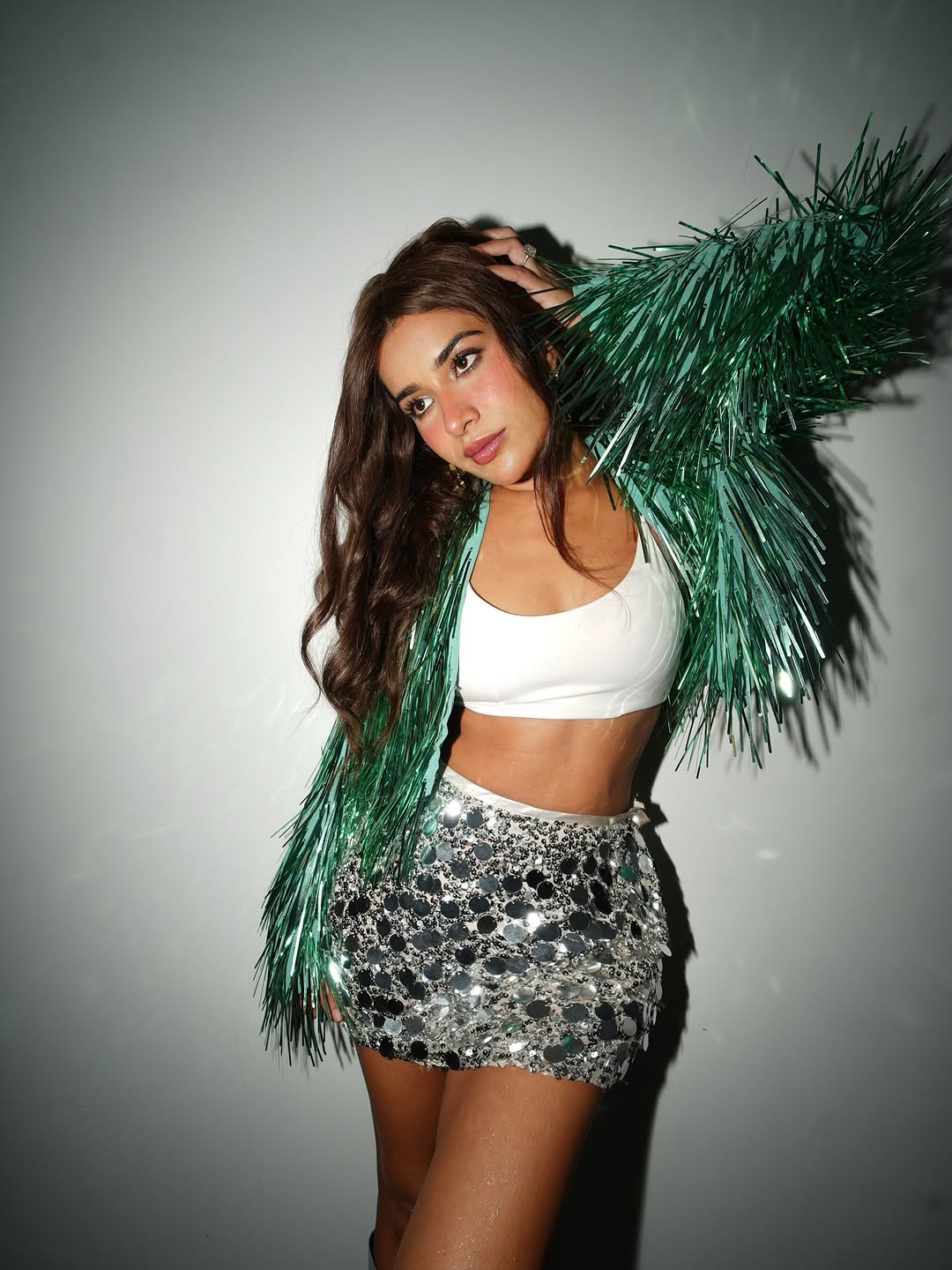 Silver Sequin Skirt