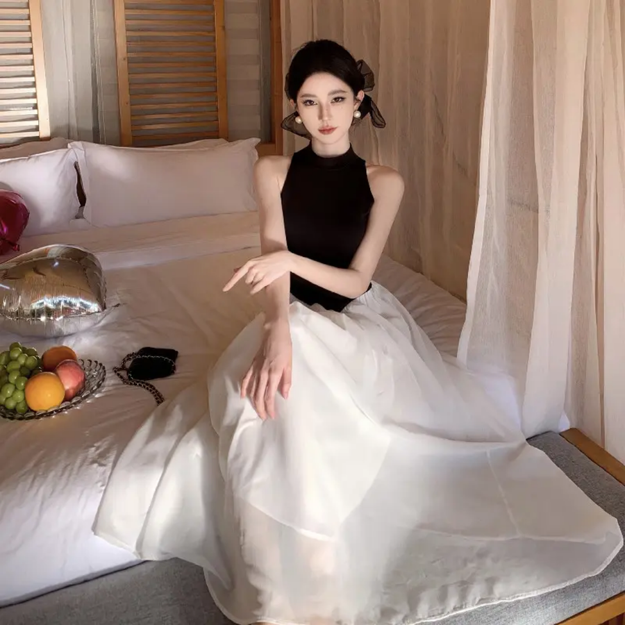 Black and White Maxi Dress