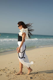Black Moonlit Grace One Shoulder Swimsuit