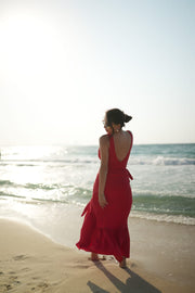 Red Rouge Radiance Beachwear Set Deep Monokini