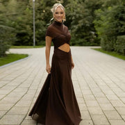 Brown Flair Gown