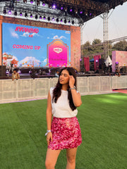 Magenta Pink Sequin Skirt