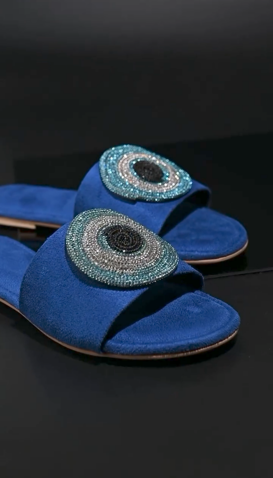 Rhinestone Evil Eye Sandals
