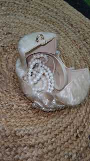 White Cake shape clutch