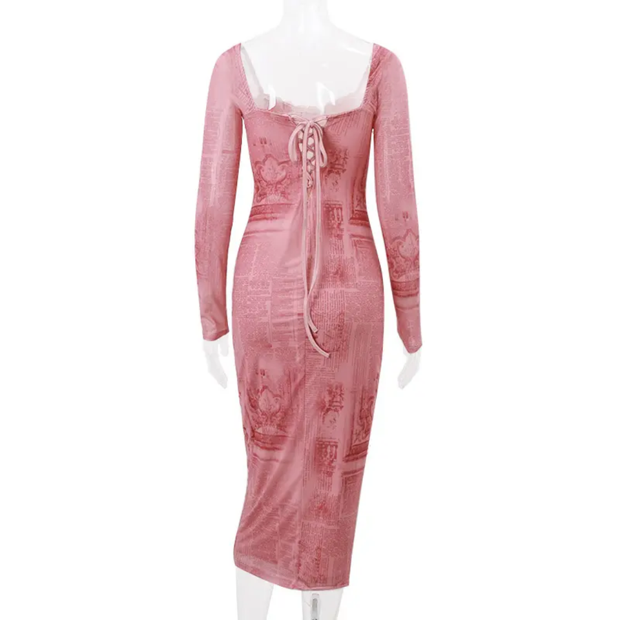 Pink full sleeves Dress