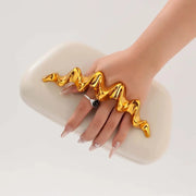 White and golden Clutch