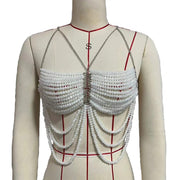 White pearl bralette