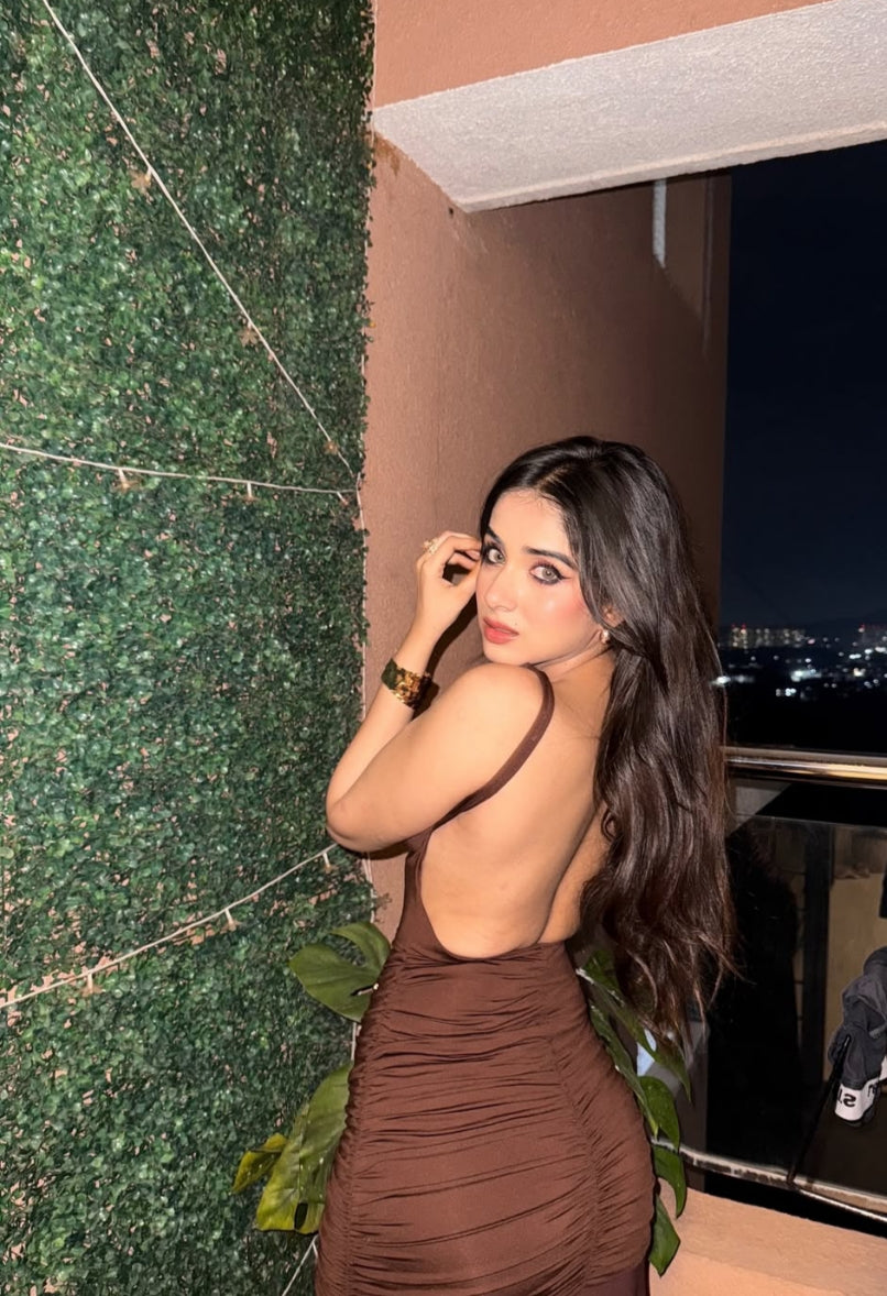 Brown Party Dress