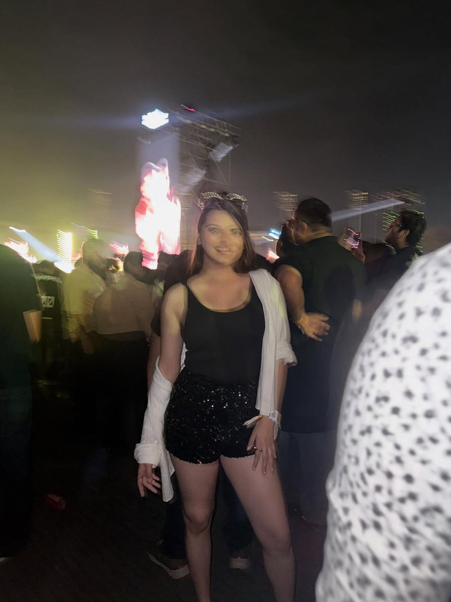 Shiny Zipper Sequin Shorts