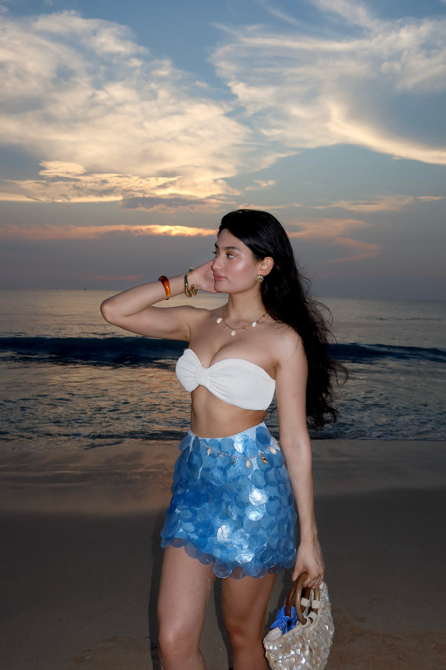Blue Shell Skirt
