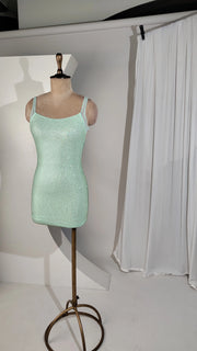 Mint Green Rhinestone Birthday Dress