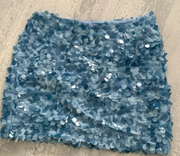 Blue Sequin Skirt