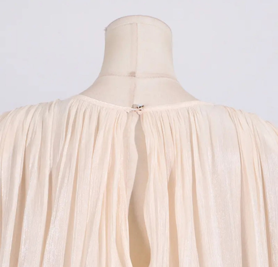 Ruffled White Dress