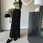 Velvet Sequined Long Skirts