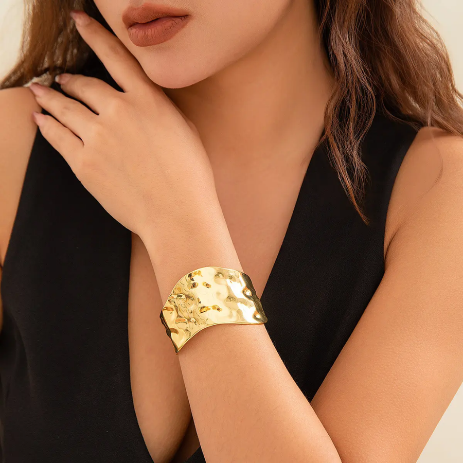 Flux Golden Bangle