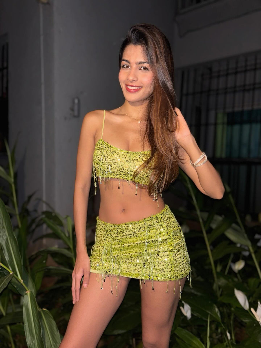 Glittering tropical set