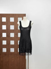 Rhinestone Black Diamond Dress