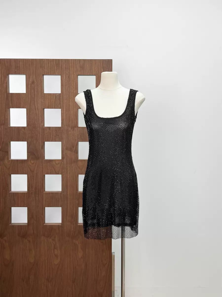 Rhinestone Black Diamond Dress