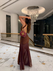 Brown Party Dress