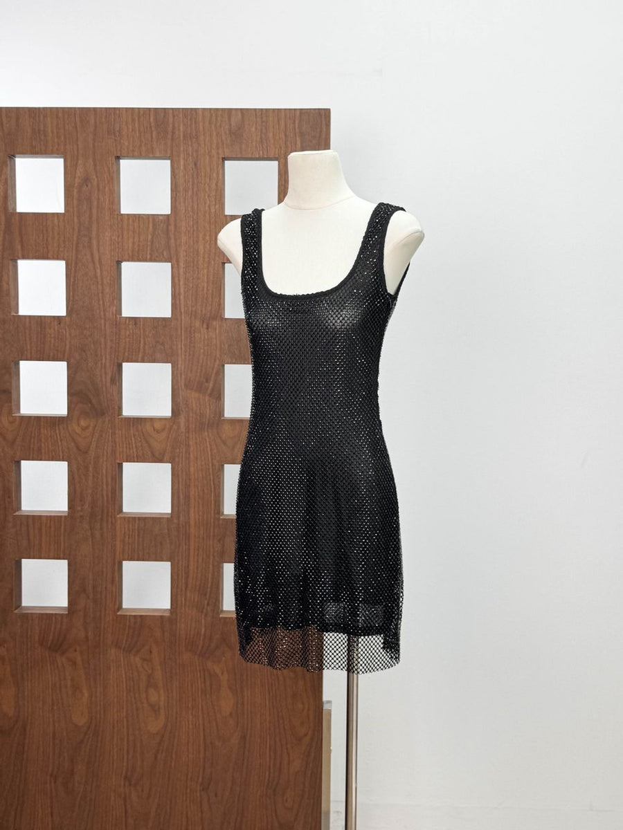 Rhinestone Black Diamond Dress