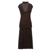 Brown Frill Dress