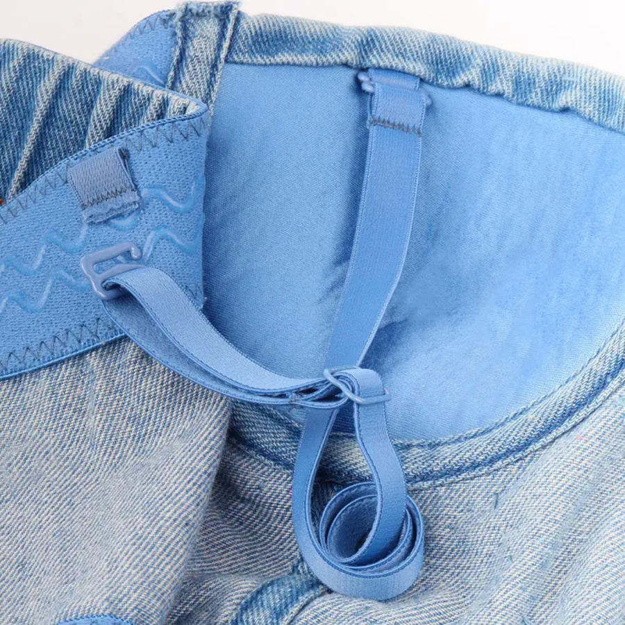 Diamond Beaded Denim Top