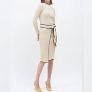 Elegant Knit Wrap Dress