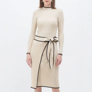Elegant Knit Wrap Dress